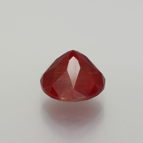 Andesina labradorita rojo natural de 2,81 ct, corte redondo, translúcido
