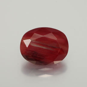 Andesina labradorita rojo natural de 2,30 ct, corte óvalo, translúcido