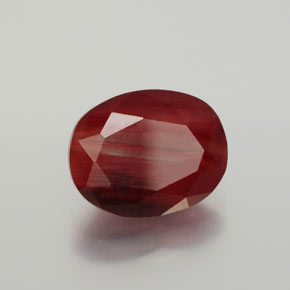 Andesina labradorita rojo natural de 2,30 ct, corte óvalo, translúcido