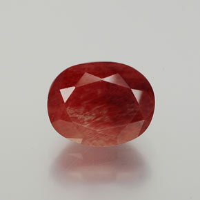 Andesina labradorita rojo natural de 2,88 ct, corte óvalo, translúcido