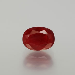 Andesina labradorita rojo natural de 1,63 ct, corte óvalo, translúcido