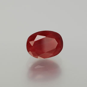 Andesina labradorita rojo natural de 1,63 ct, corte óvalo, translúcido