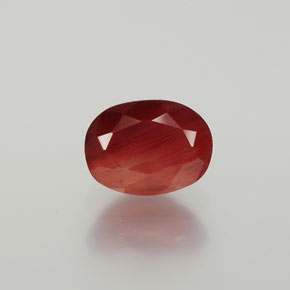 Andesina labradorita rojo natural de 1,47 ct, corte óvalo, translúcido
