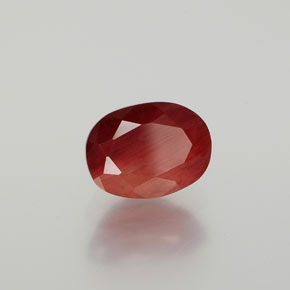 Andesina labradorita rojo natural de 1,47 ct, corte óvalo, translúcido