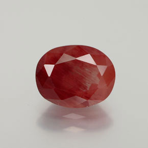 Andesina labradorita rojo natural de 2,40 ct, corte óvalo, translúcido