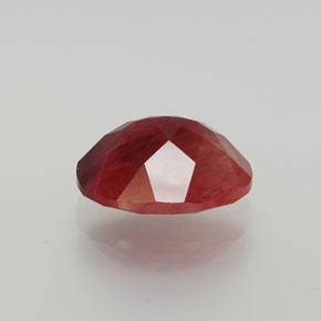 Andesina labradorita rojo natural de 2,40 ct, corte óvalo, translúcido