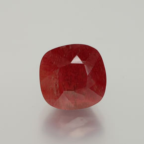 Labradorita Andesina Rojo naranja natural de 3.45 ct, Corte Cojín, Translúcido