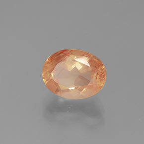Labradorita Andesina Naranja miel natural de 2.00 ct, Corte Óvalo, Transparente