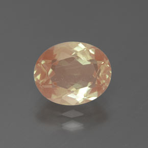 Andesina labradorita dorado natural de 2,24 ct, corte óvalo, transparente