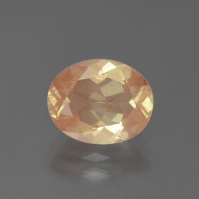 Andesina labradorita naranja natural de 2,76 ct, corte óvalo, transparente