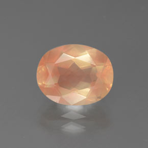 Andesina labradorita naranja natural de 2,72 ct, corte óvalo, transparente
