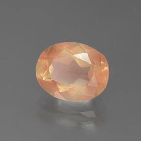 Andesina labradorita naranja natural de 2,72 ct, corte óvalo, transparente