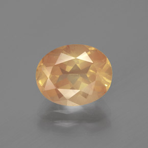 Andesina labradorita amarillo natural de 2,70 ct, corte óvalo, transparente
