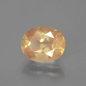 Andesina labradorita amarillo natural de 2,70 ct, corte óvalo, transparente