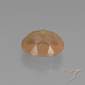 Labradorita Andesina Dorado naranja natural de 2.97 ct, Ovalada, Transparente