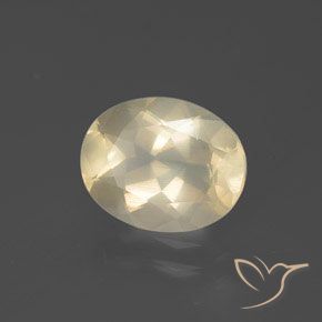 Labradorita Andesina Crema natural de 2.58 ct, Ovalada, Transparente