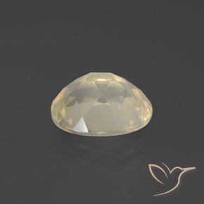 Labradorita Andesina Crema natural de 2.58 ct, Ovalada, Transparente