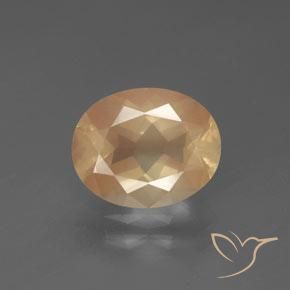 2.61ct Natural Dorado durazno claro Labradorita Andesina, Ovalada, Transparente