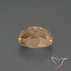 Labradorita Andesina Dorado durazno natural de 2.70 ct, Corte Óvalo, Transparente