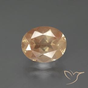 2.73ct Natural Dorado naranja Labradorita Andesina, Ovalada, Transparente