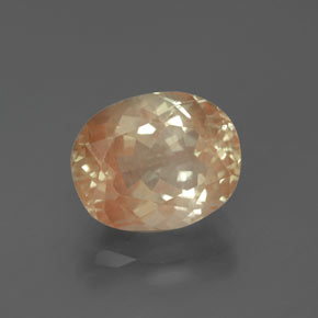 Andesina labradorita amarillo natural de 2,98 ct, corte óvalo, transparente