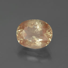 Andesina labradorita amarillo natural de 2,98 ct, corte óvalo, transparente