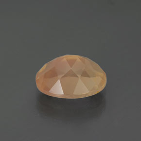 Andesina labradorita naranja natural de 2,61 ct, corte óvalo, transparente