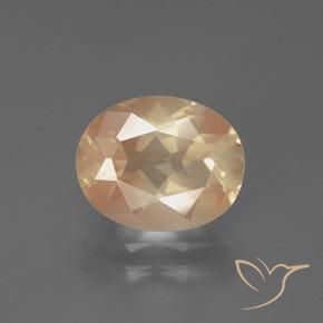 2.59ct Natural Naranja durazno claro Labradorita Andesina, Ovalada, Transparente