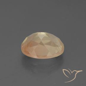 Labradorita Andesina Naranja durazno claro natural de 2.59 ct, Ovalada, Transparente
