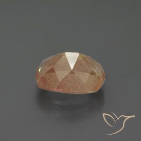 Labradorita Andesina Durazno medio natural de 2.65 ct, Forma Cojín, Transparente / Translúcido