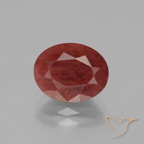 Andesina labradorita rojo natural de 2,62 ct, corte óvalo, translúcido