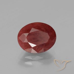 Andesina labradorita rojo natural de 2,62 ct, corte óvalo, translúcido