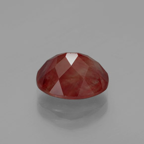 Andesina labradorita rojo natural de 2,88 ct, corte óvalo, translúcido