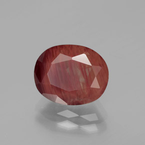 Andesina labradorita rojo natural de 2,73 ct, corte óvalo, translúcido