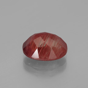 Andesina labradorita rojo natural de 2,73 ct, corte óvalo, translúcido