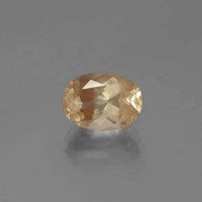 Andesina labradorita dorado natural de 2,10 ct, corte óvalo, transparente