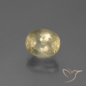 Labradorita Andesina Dorado claro natural de 2.72 ct, Ovalada, Transparente