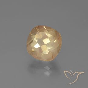 Labradorita Andesina Dorado durazno claro natural de 3.40 ct, Forma Cojín, Transparente