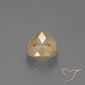 Labradorita Andesina Dorado durazno claro natural de 3.40 ct, Forma Cojín, Transparente