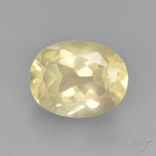 3.27ct Natural Amarillo claro Labradorita Andesina, Ovalada, Transparente