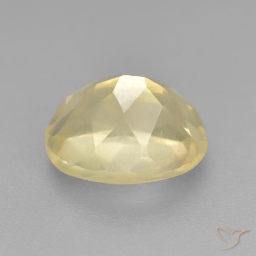 Labradorita Andesina Amarillo claro natural de 3.27 ct, Ovalada, Transparente