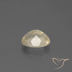 Labradorita Andesina Dorado claro natural de 2.46 ct, Ovalada, Transparente