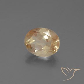 Andesina labradorita dorado natural de 2,21 ct, corte óvalo, transparente