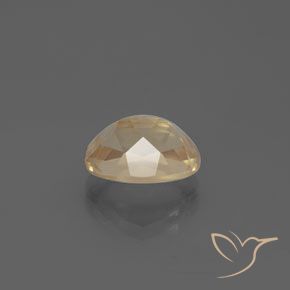 Labradorita Andesina Dorado durazno claro natural de 2.83 ct, Ovalada, Transparente