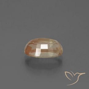 Labradorita Andesina Dorado durazno natural de 2.71 ct, Ovalada, Transparente
