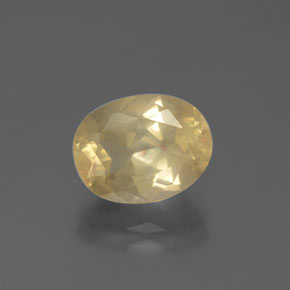 Labradorita Andesina Champán natural de 3.85 ct, Corte Óvalo, Transparente