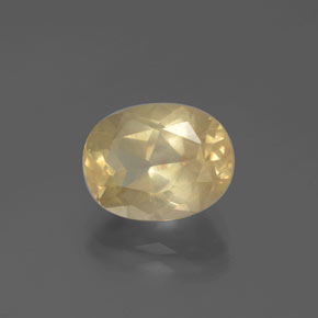 Labradorita Andesina Champán natural de 3.85 ct, Corte Óvalo, Transparente