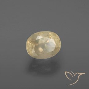 Labradorita Andesina Amarillo claro natural de 2.01 ct, Ovalada, Transparente