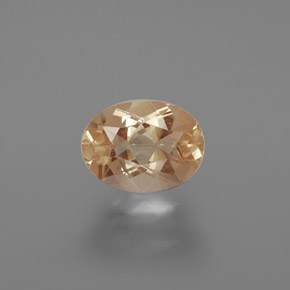 Labradorita Andesina Naranja miel natural de 1.71 ct, Corte Óvalo, Transparente