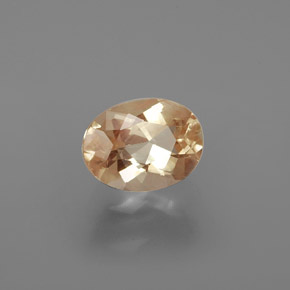Labradorita Andesina Naranja miel natural de 1.71 ct, Corte Óvalo, Transparente